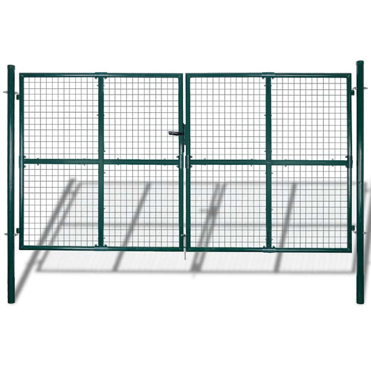 Double Door Fence Gate 300x150 cm Powder-Coated Steel