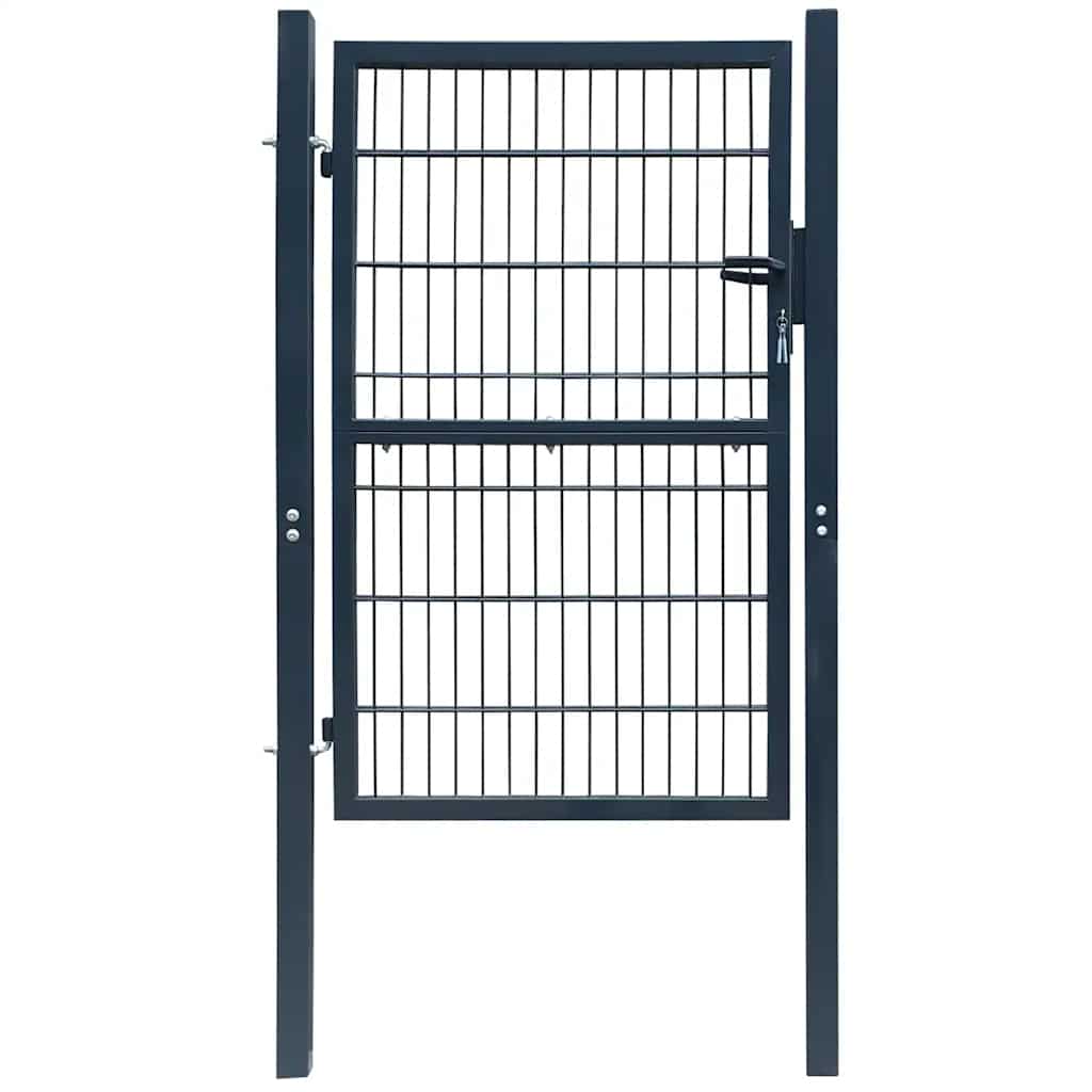 Fence Gate Steel 100x200 cm Anthracite