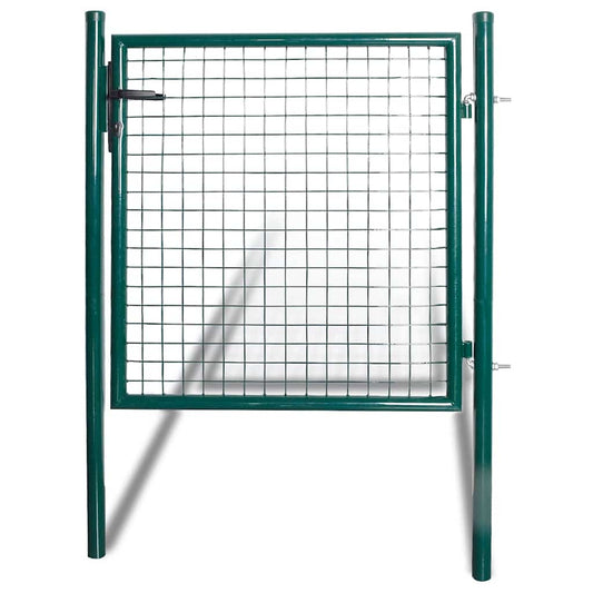 Single Door Fence Gate 100x100 cm Powder-Coated Steel