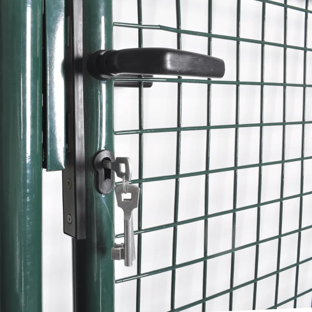 vidaXL Single Door Fence Gate Powder-Coated Steel