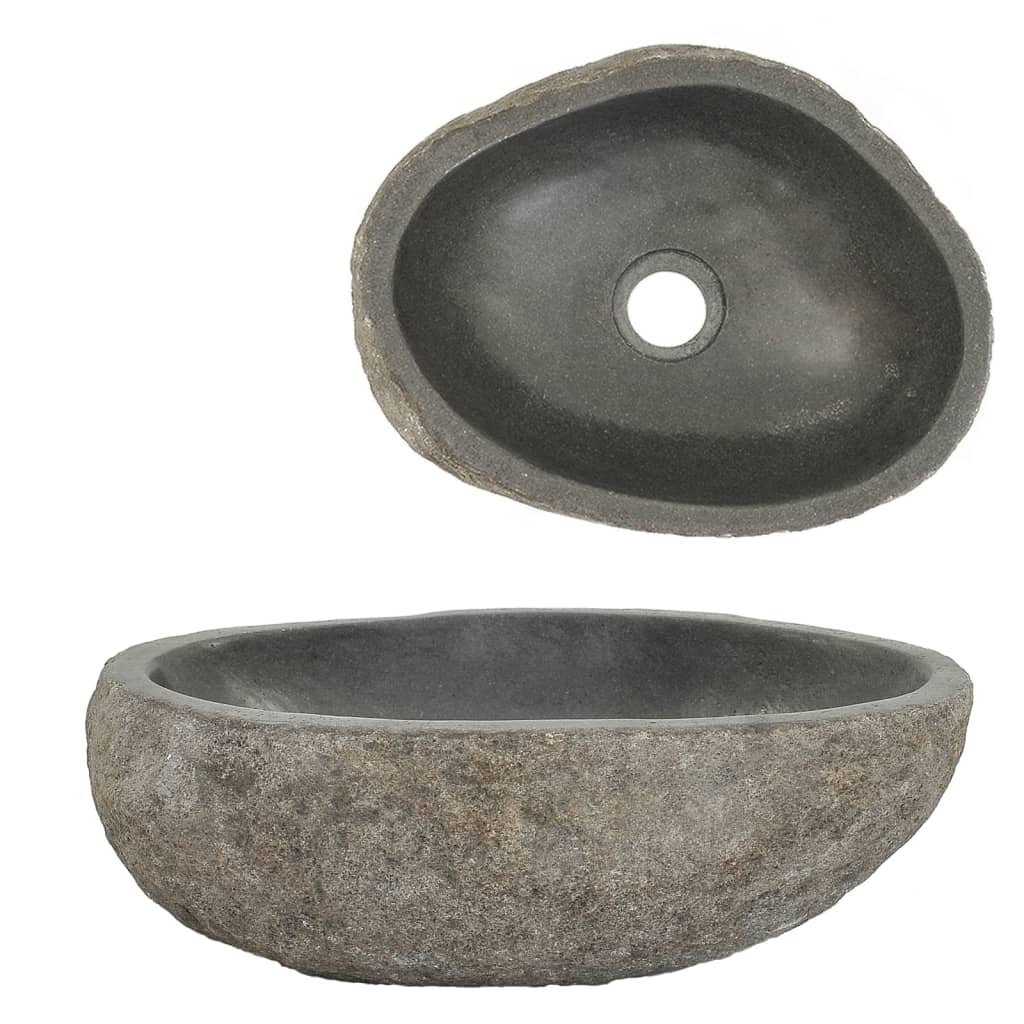 vidaXL Basin River Stone Oval (29-38)x(24-31) cm