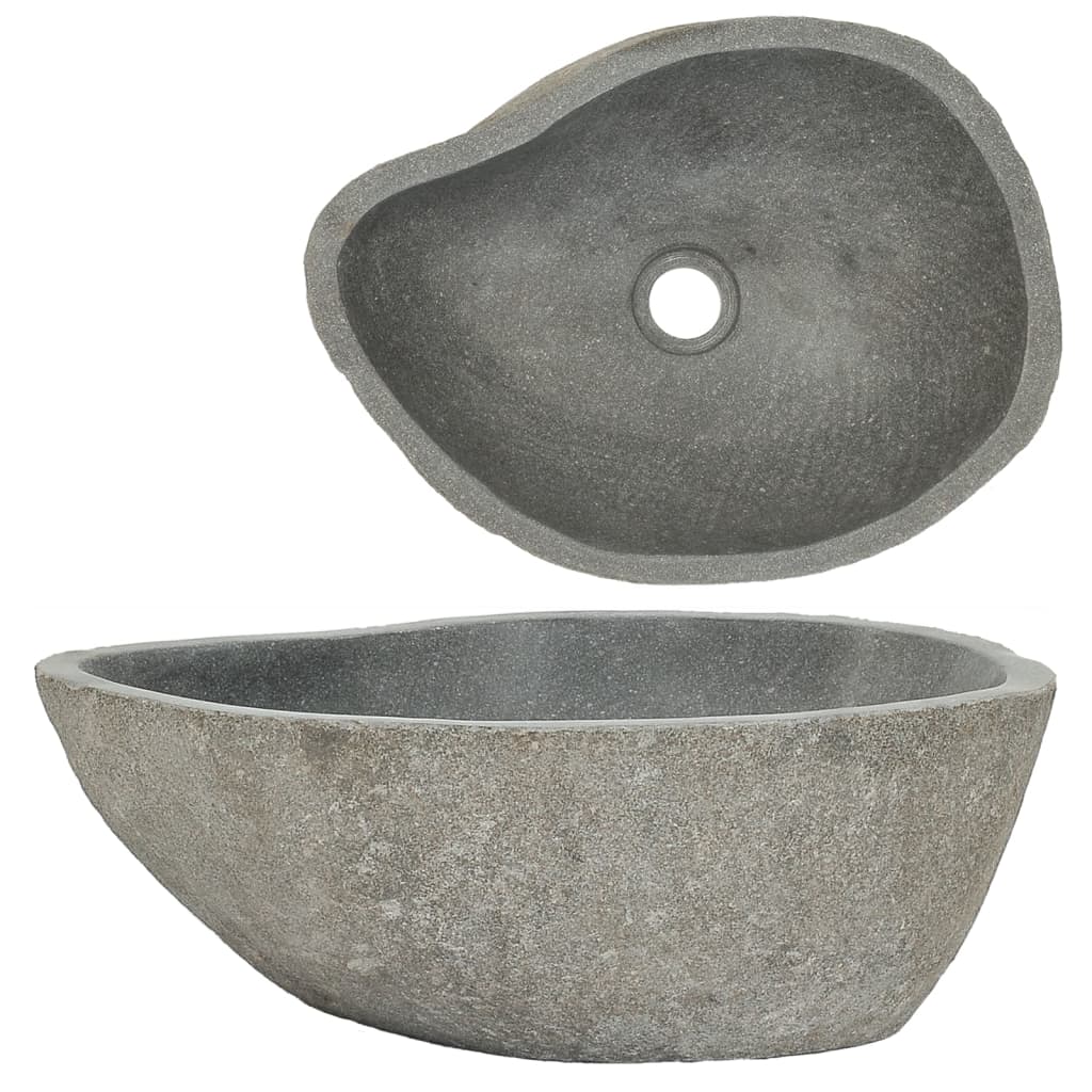 vidaXL Basin River Stone Oval (37-46)x(29-36) cm