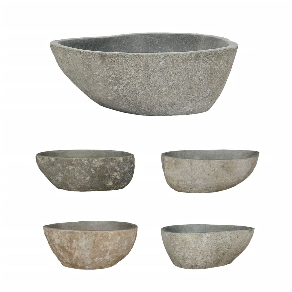 vidaXL Basin River Stone Oval (37-46)x(29-36) cm