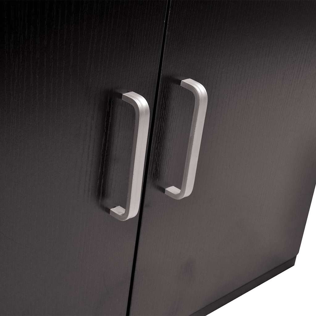 Nine Piece Bathroom Furniture and Basin Set Black