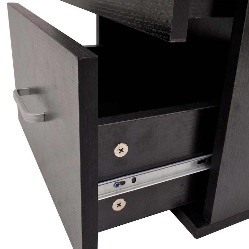 Nine Piece Bathroom Furniture and Basin Set Black