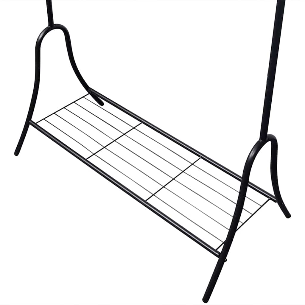 Clothing Rack | Black | Steel | 174 cm height, 90 cm length