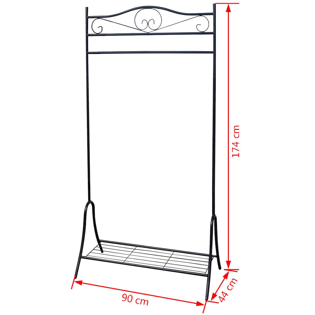 Clothing Rack Black Steel