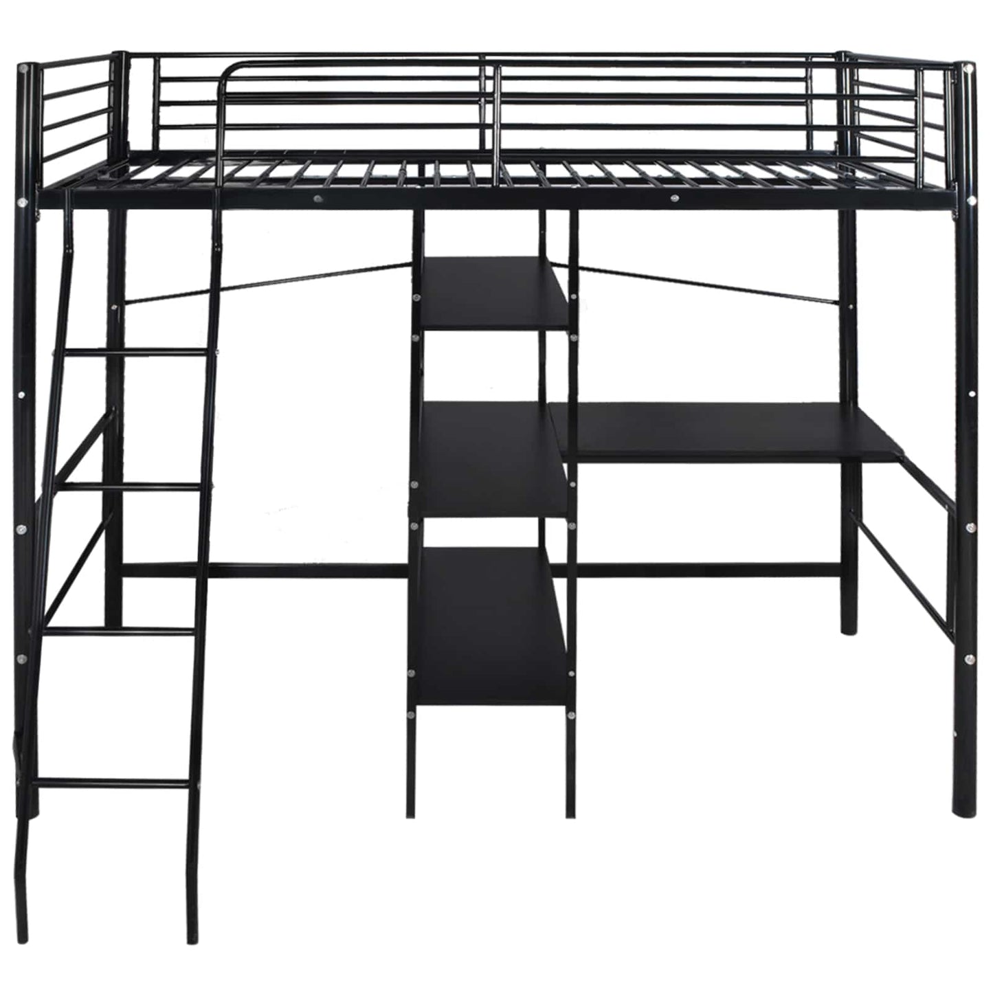 Bed with Mattress Black 200 x 90 cm Metal