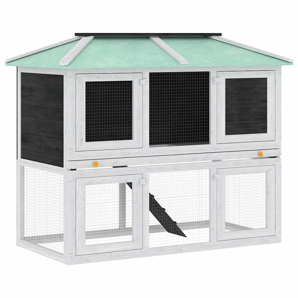 Animal Rabbit Cage Double Floor Wood