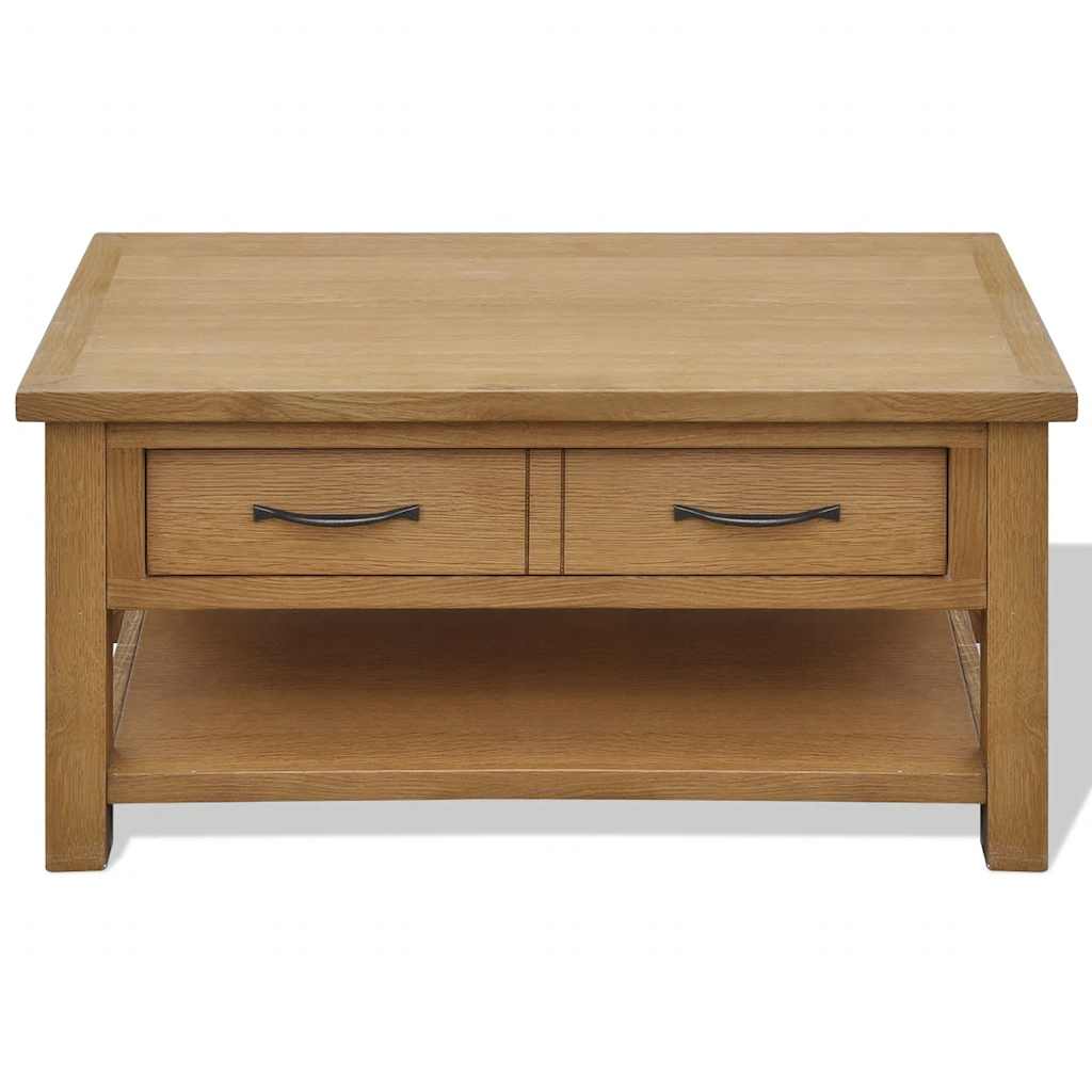 242745 vidaXL Coffee Table 88x53x45 cm Solid Oak Wood