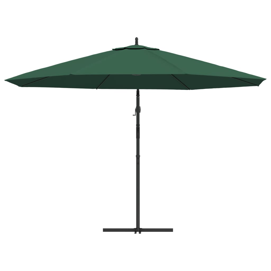 Cantilever Garden Parasol | Solid green | Polyester canopy | Large