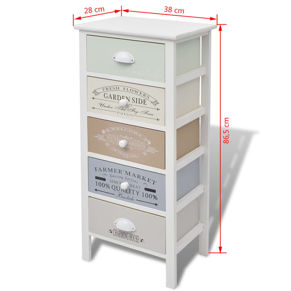 Storage Cabinet | Multicoloured with vintage prints