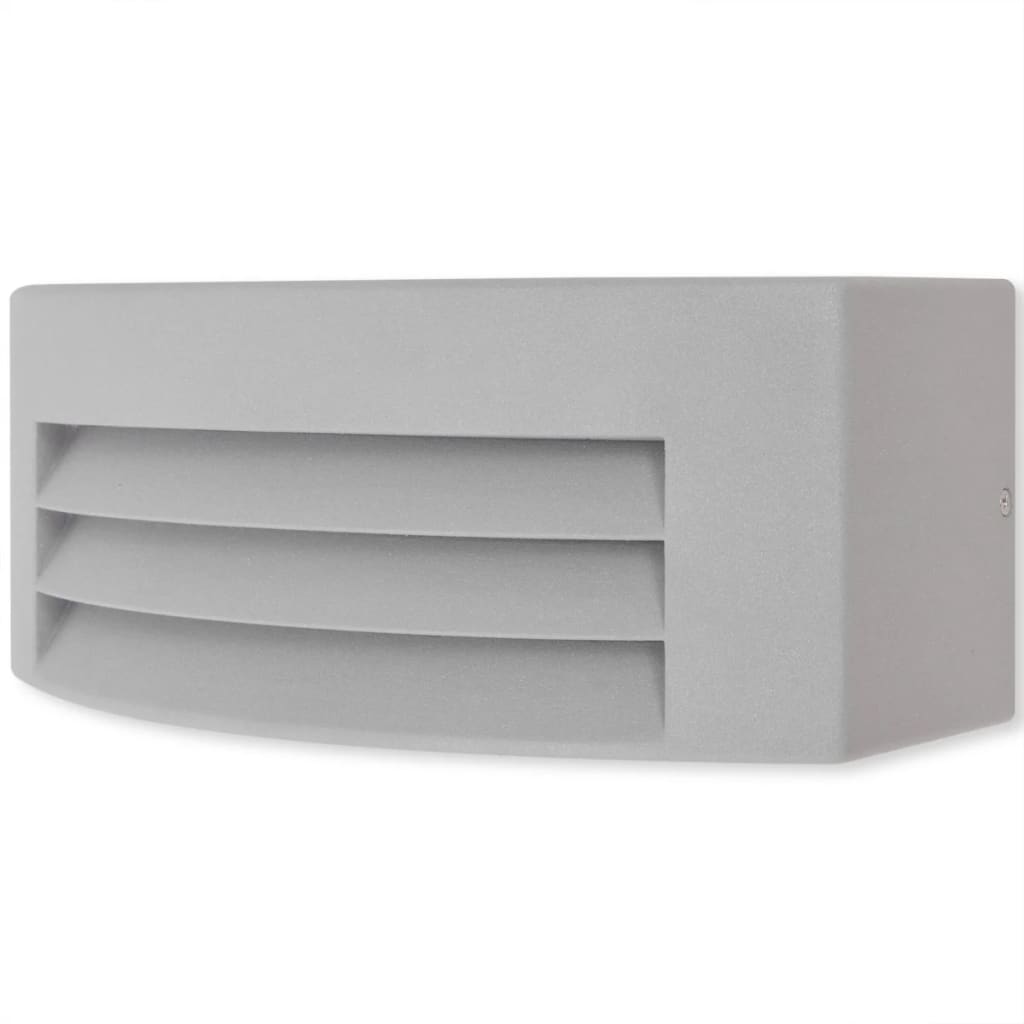 vidaXL Outdoor Wall Light Grey Aluminium