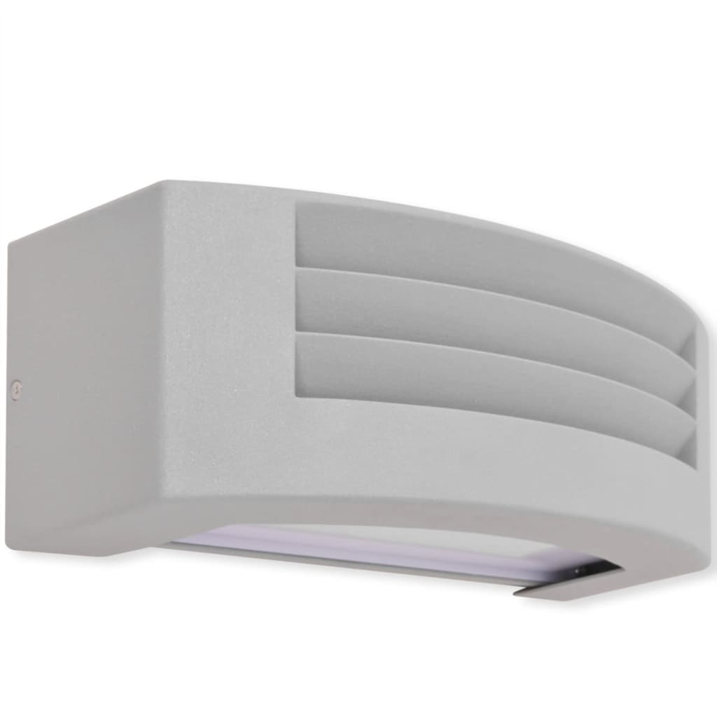 vidaXL Outdoor Wall Light Grey Aluminium