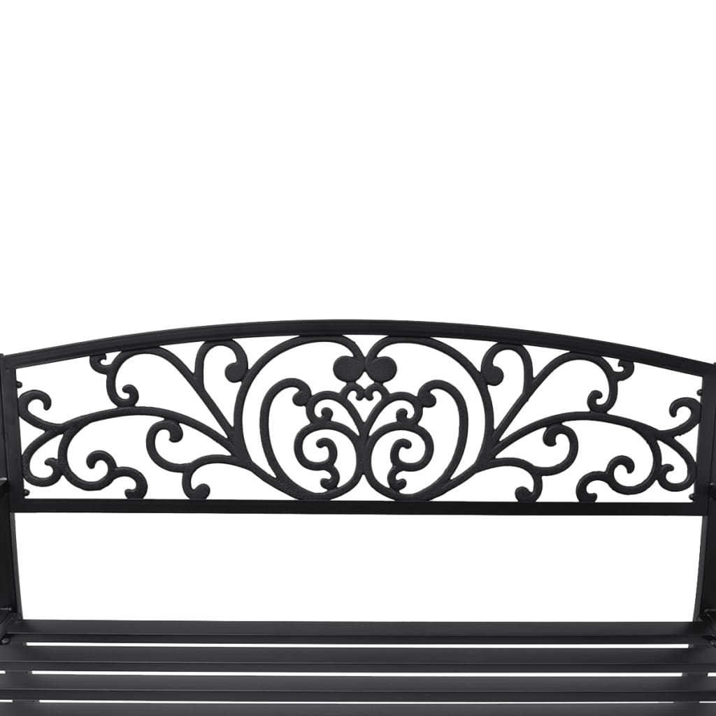 vidaXL Garden Bench 127 cm Cast Iron Black