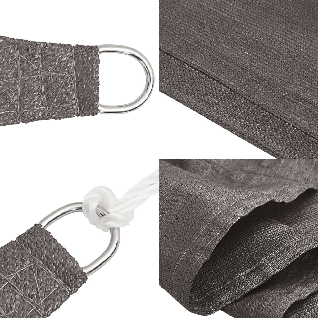 Sunshade Sail HDPE Square 3.6x3.6 m Anthracite