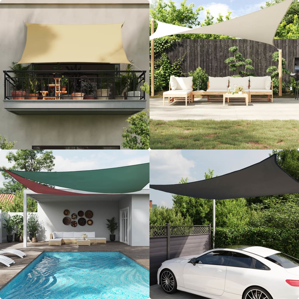 vidaXL Sunshade Sail Oxford Fabric Square 3.6x3.6 m Beige