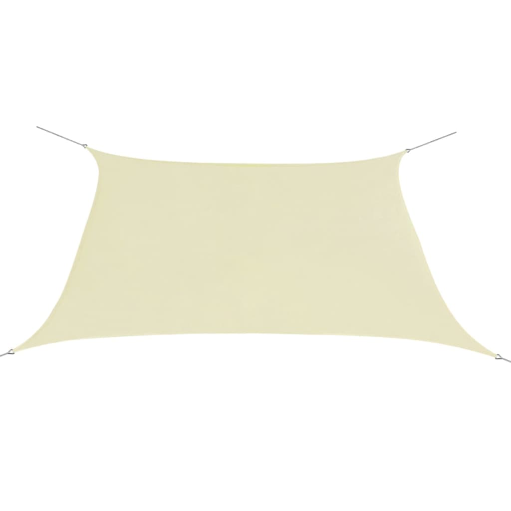 Voile d'Ombrelle Tissu Oxford Carré 3,6x3,6 m Crème