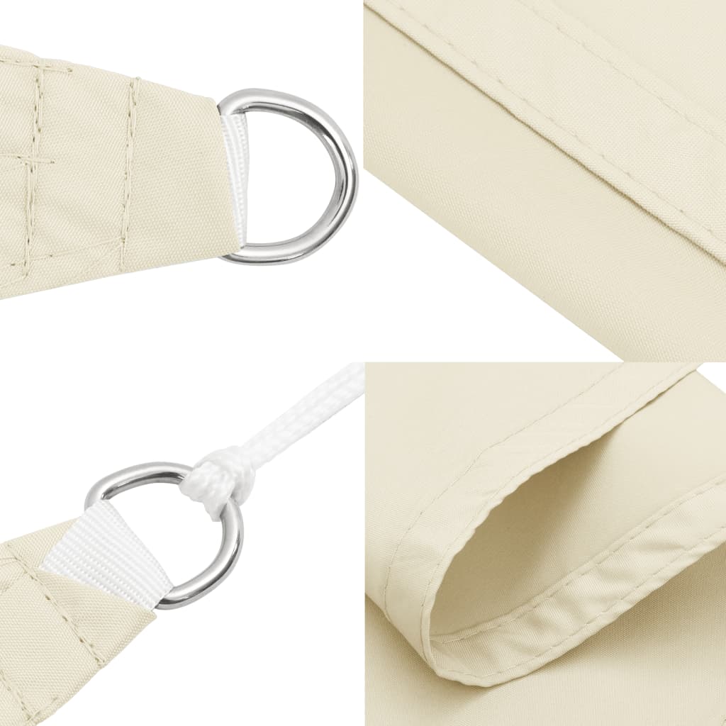 Voile d'Ombrelle Tissu Oxford Carré 3,6x3,6 m Crème