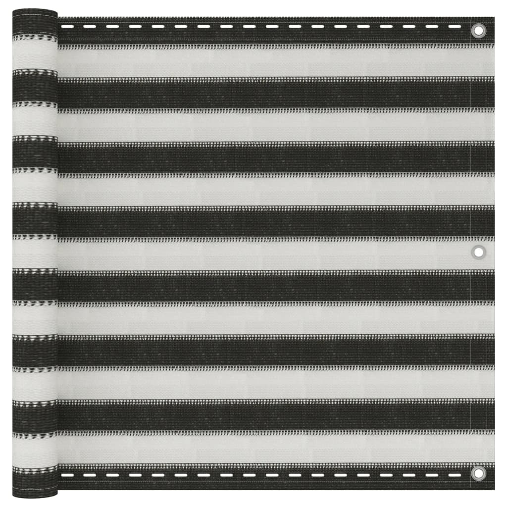 Balcony Screen HDPE 90x600 cm Anthracite and White