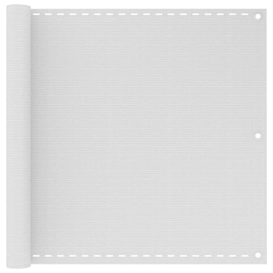 42322 vidaXL Balcony Screen HDPE 90x400 cm White