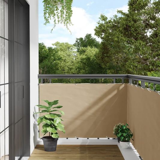 42335 vidaXL Balcony Screen Oxford Fabric 90x600 cm Beige