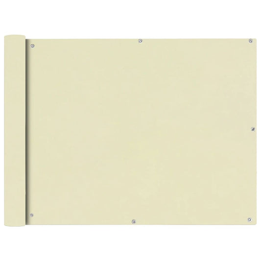 42338 vidaXL Balcony Screen Oxford Fabric 90x400 cm Cream