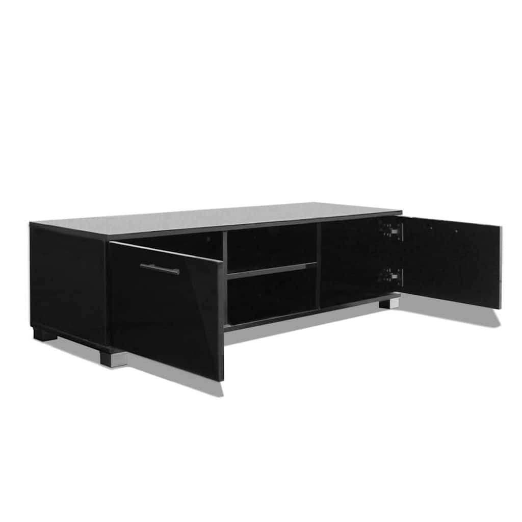 243042 vidaXL TV Cabinet High-Gloss Black 120x40,5x35 cm