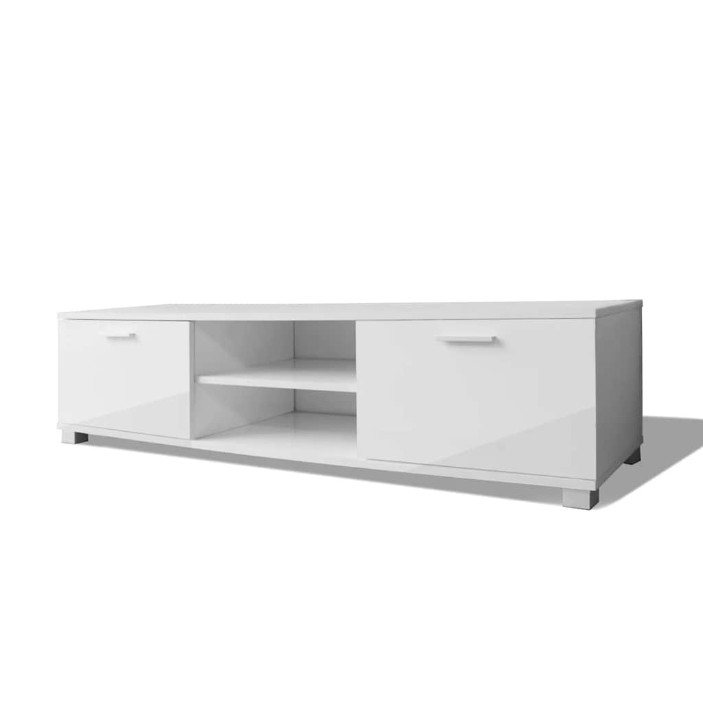 243043 vidaXL TV Cabinet High-Gloss White 140x40,5x35 cm