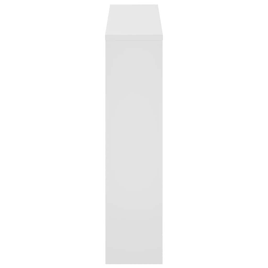 Shoe Cabinet 2-Layer Mirror White 63x17x67 cm