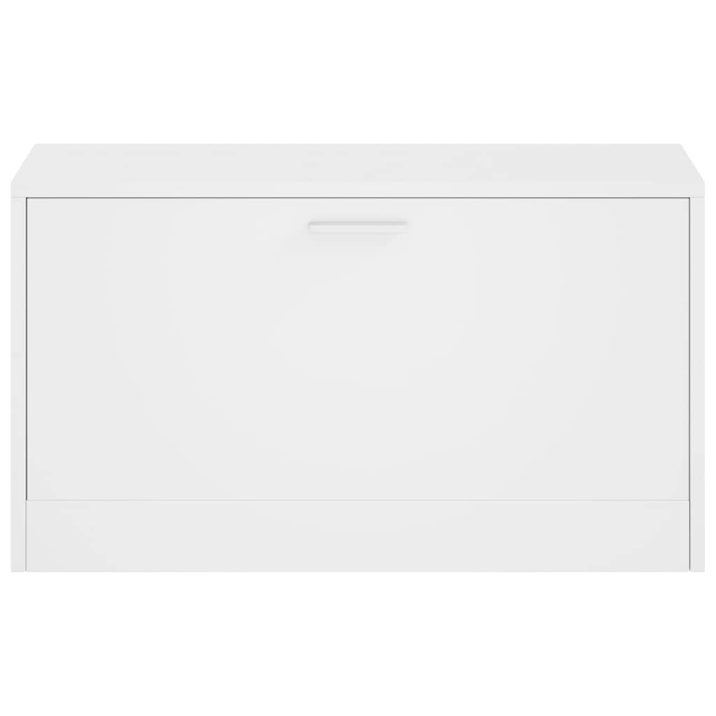 Shoe Storage Bench White 80x24x45 cm