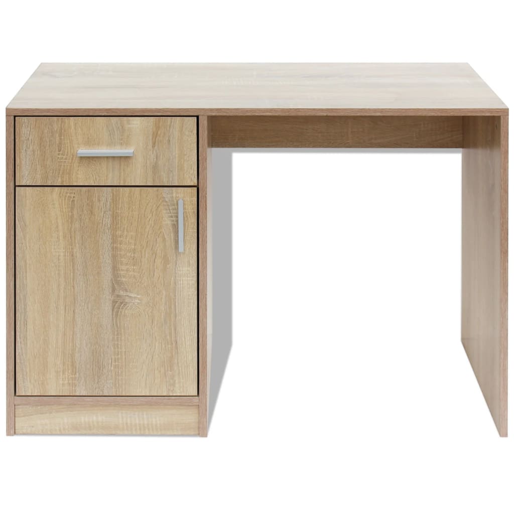 vidaXL Desk with Drawer and Cabinet Oak 100x40x73 cm