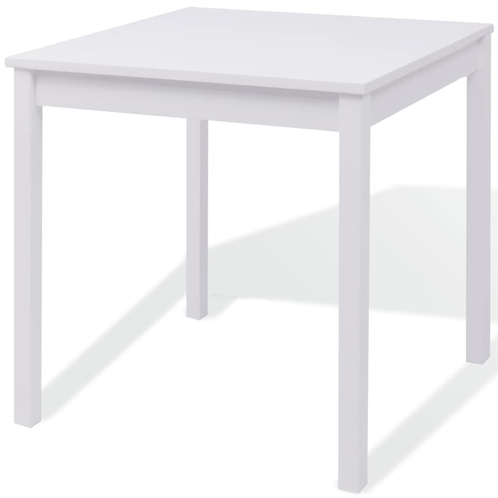 242955 vidaXL Three Piece Dining Set Pinewood White