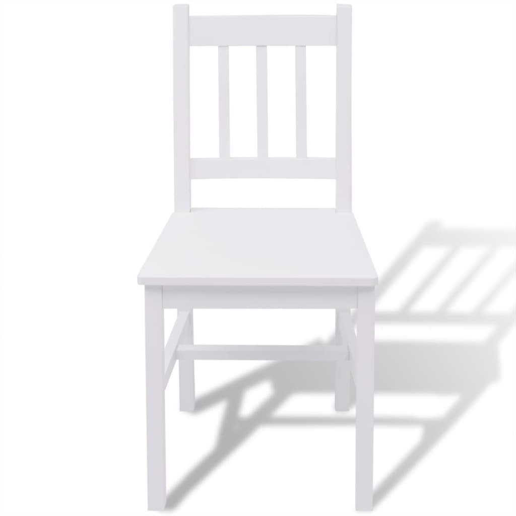242955 vidaXL Three Piece Dining Set Pinewood White