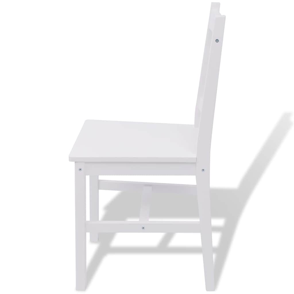 242955 vidaXL Three Piece Dining Set Pinewood White