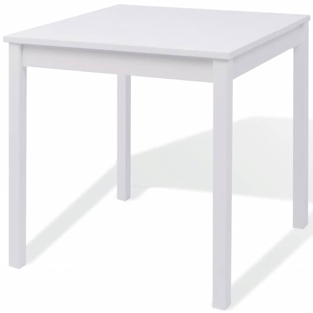 242957 vidaXL Five Piece Dining Set Pinewood White