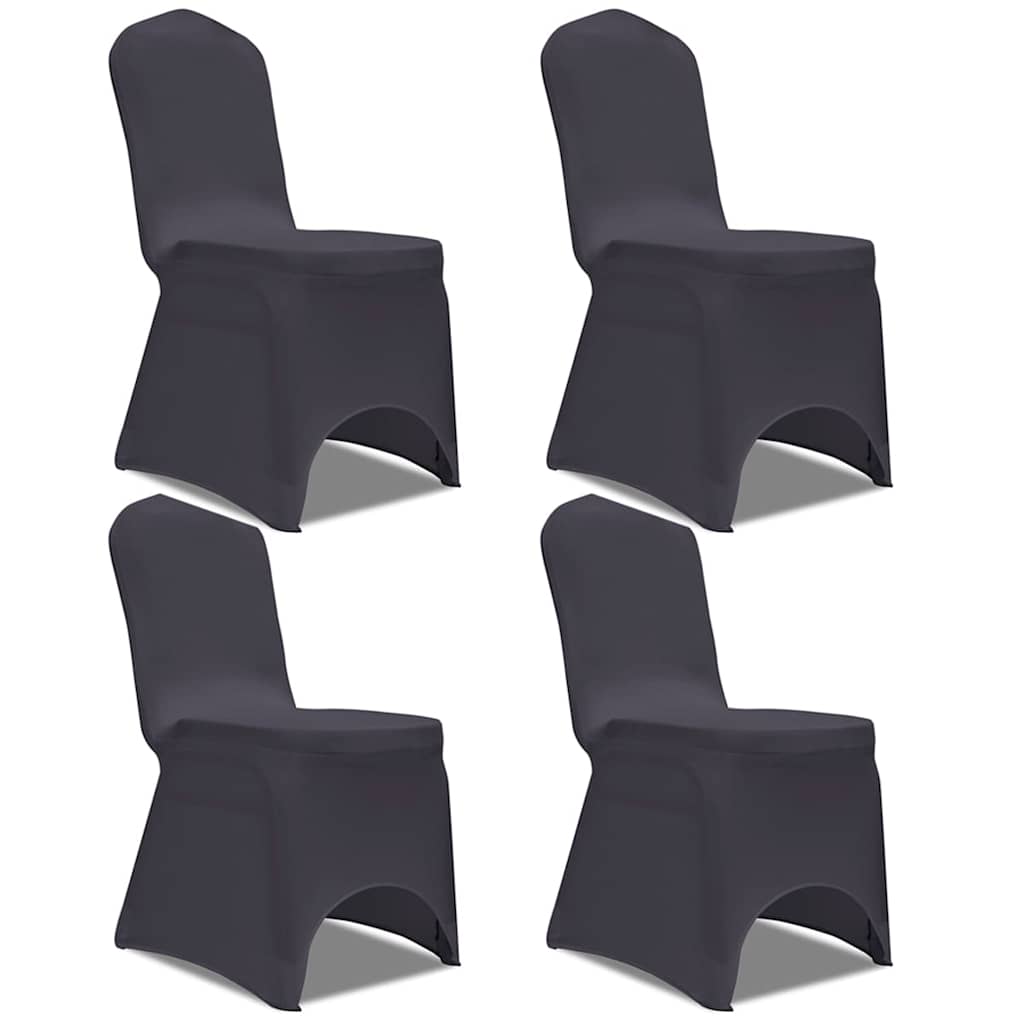 131415 vidaXL Stretch Chair Cover 4 pcs Anthracite
