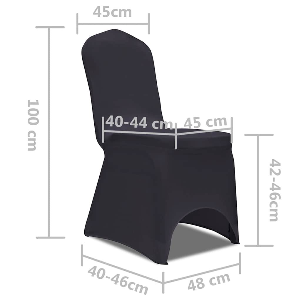 131415 vidaXL Stretch Chair Cover 4 pcs Anthracite
