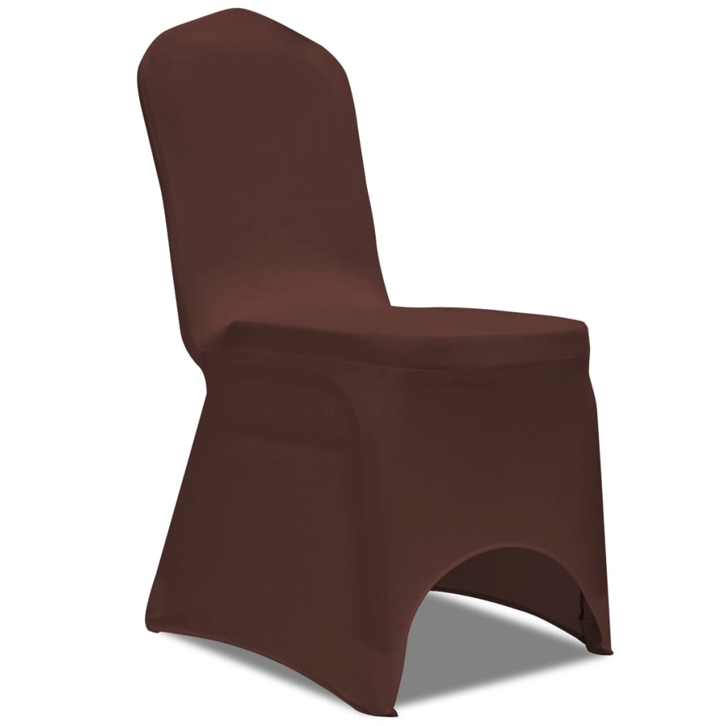 vidaXL Stretch Chair Cover 4 pcs Brown