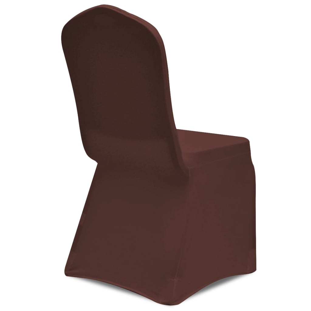 vidaXL Stretch Chair Cover 4 pcs Brown