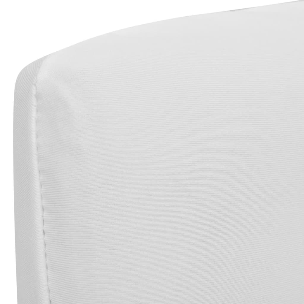 vidaXL Straight Stretchable Chair Cover 4 pcs White