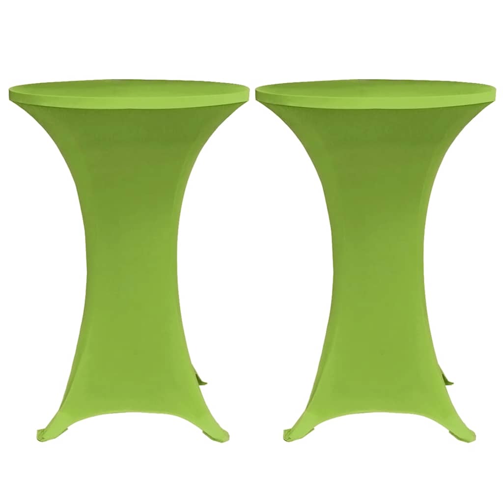 131432 vidaXL Stretch Table Cover 2 pcs 70 cm Green