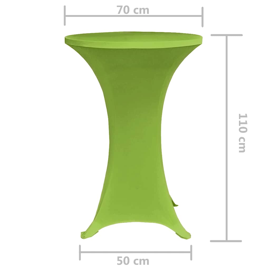 131432 vidaXL Stretch Table Cover 2 pcs 70 cm Green