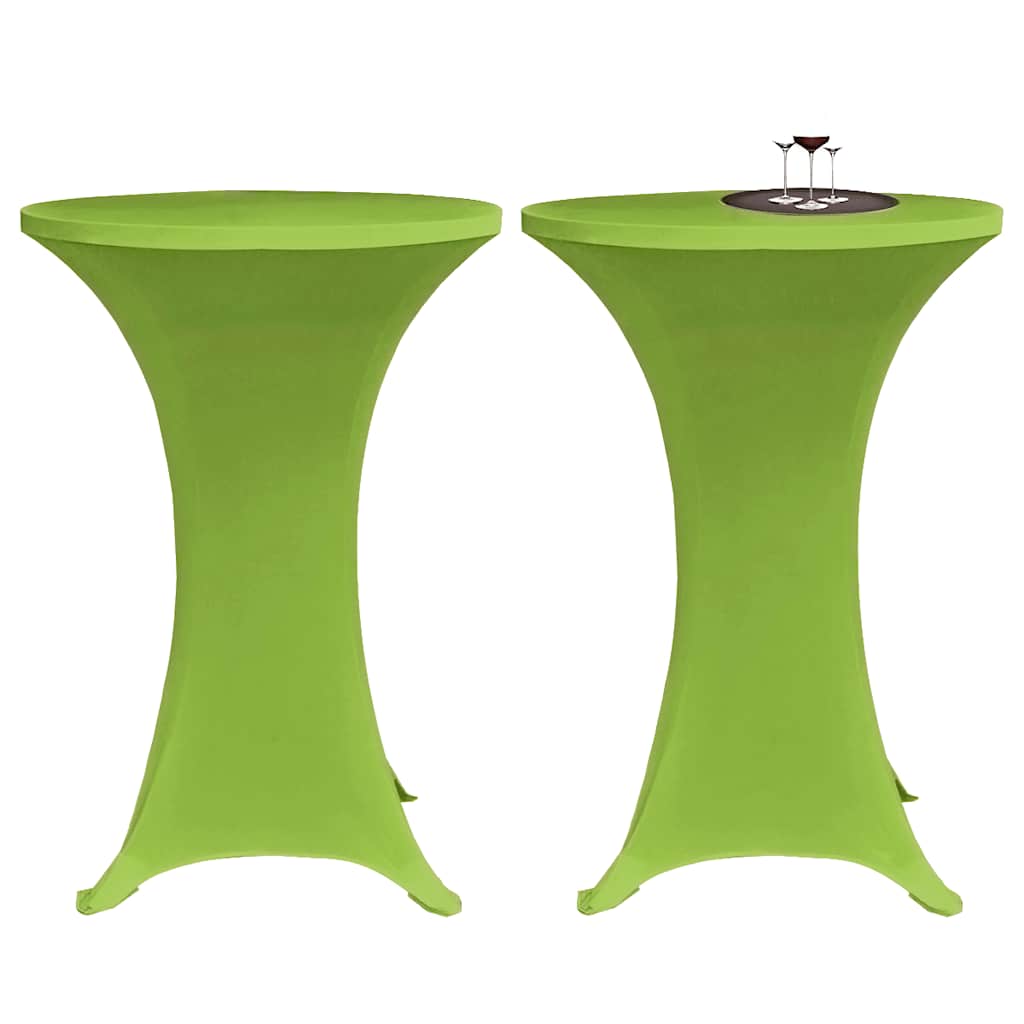 131432 vidaXL Stretch Table Cover 2 pcs 70 cm Green