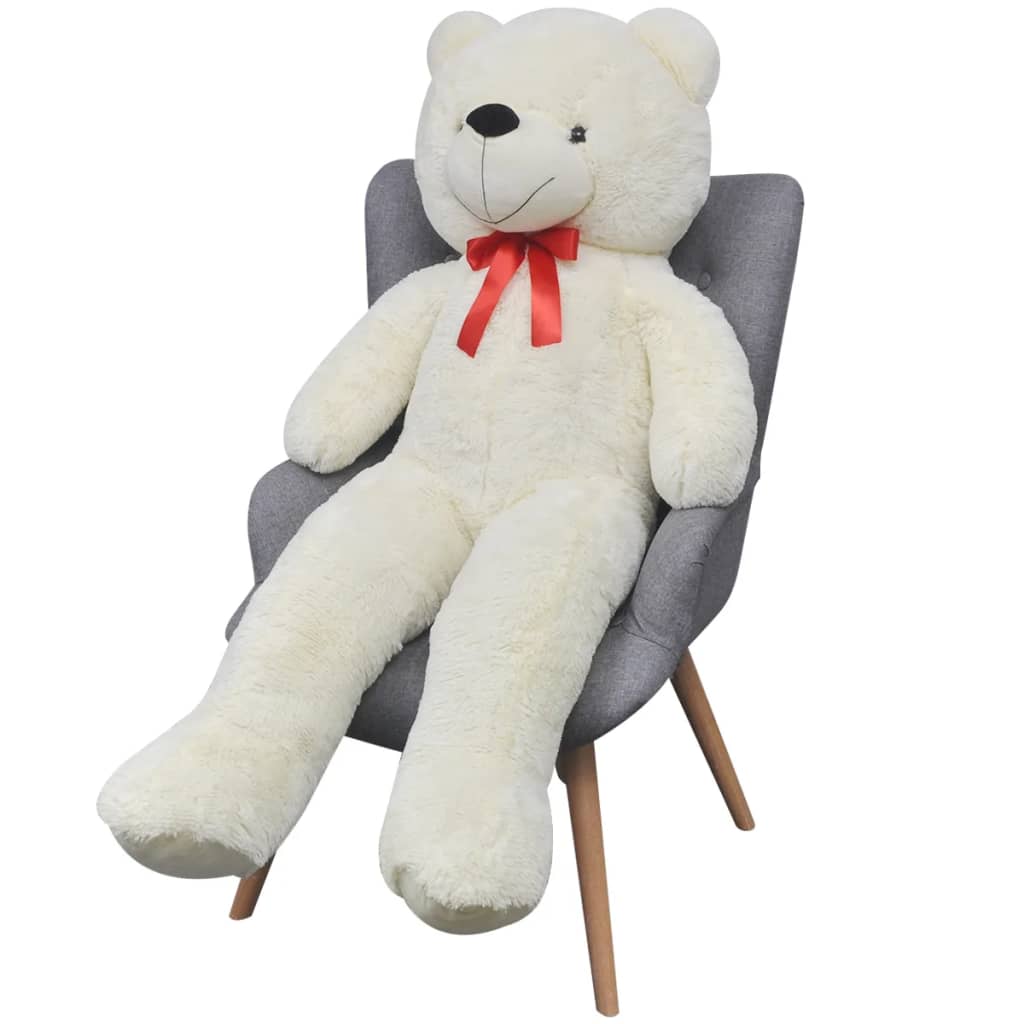 vidaXL Teddy Bear Cuddly Toy Plush White 170 cm