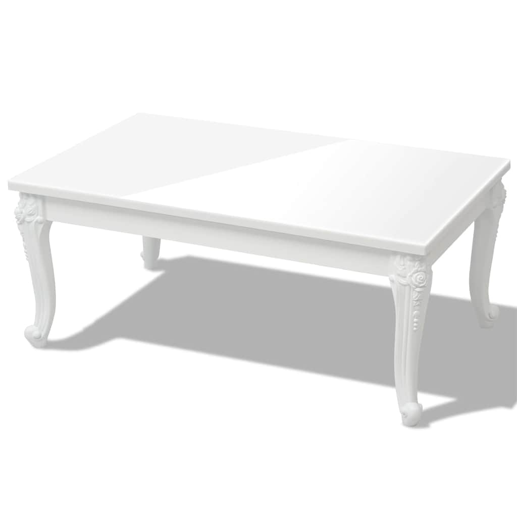 243380 vidaXL Coffee Table 100x60x42 cm High Gloss White