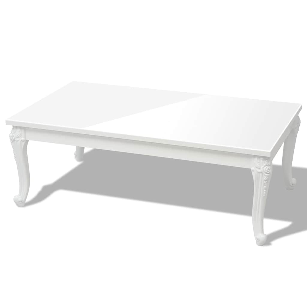 243381 vidaXL Coffee Table 115x65x42 cm High Gloss White