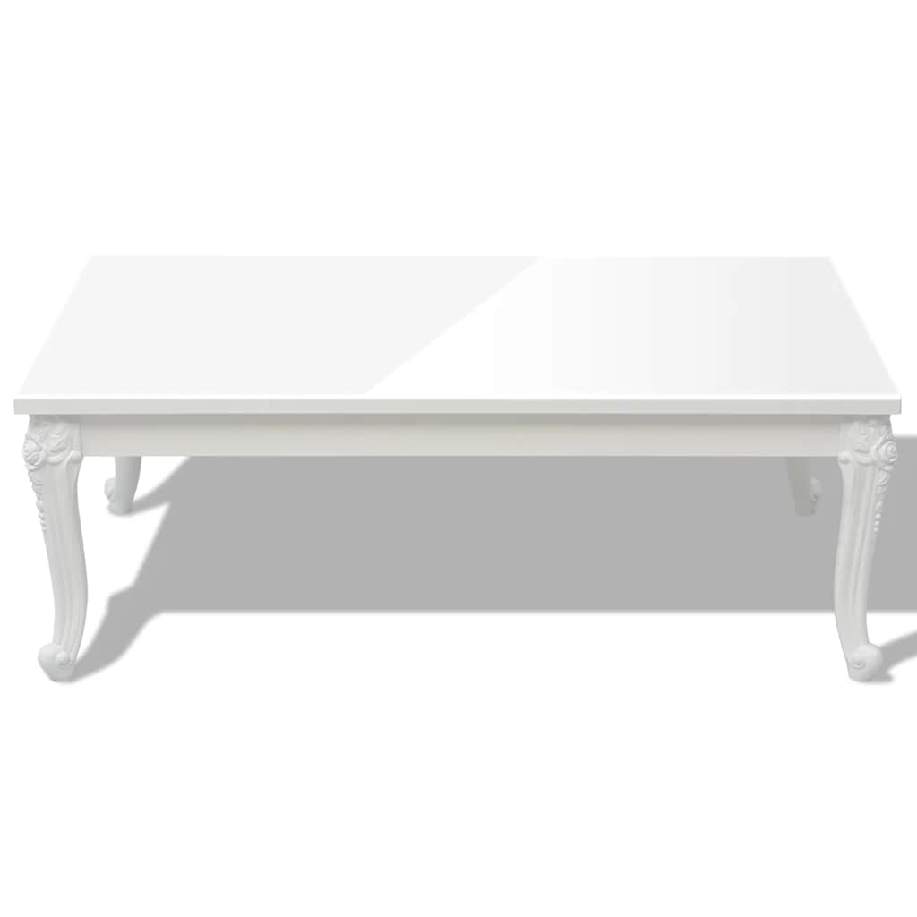243381 vidaXL Coffee Table 115x65x42 cm High Gloss White