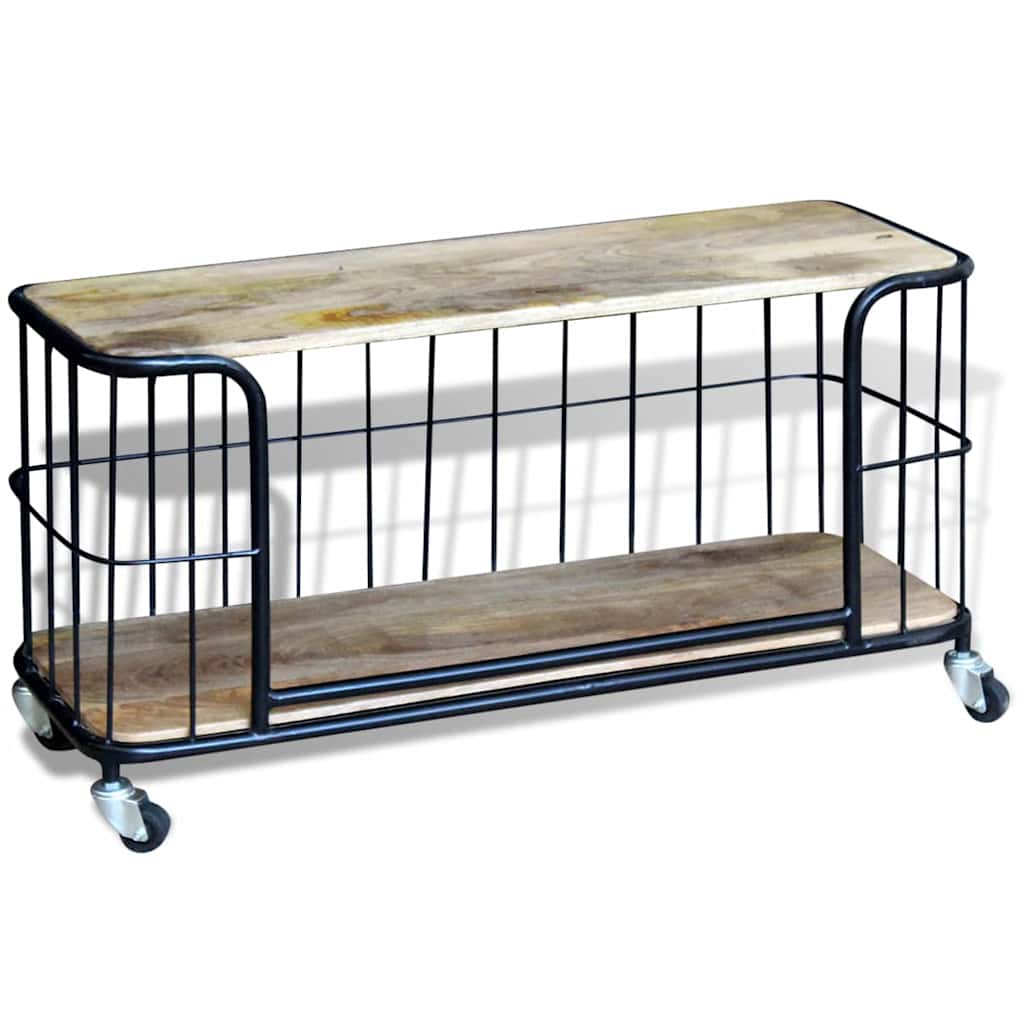 243301 vidaXL TV Cabinet Solid Mango Wood 100x40x45 cm