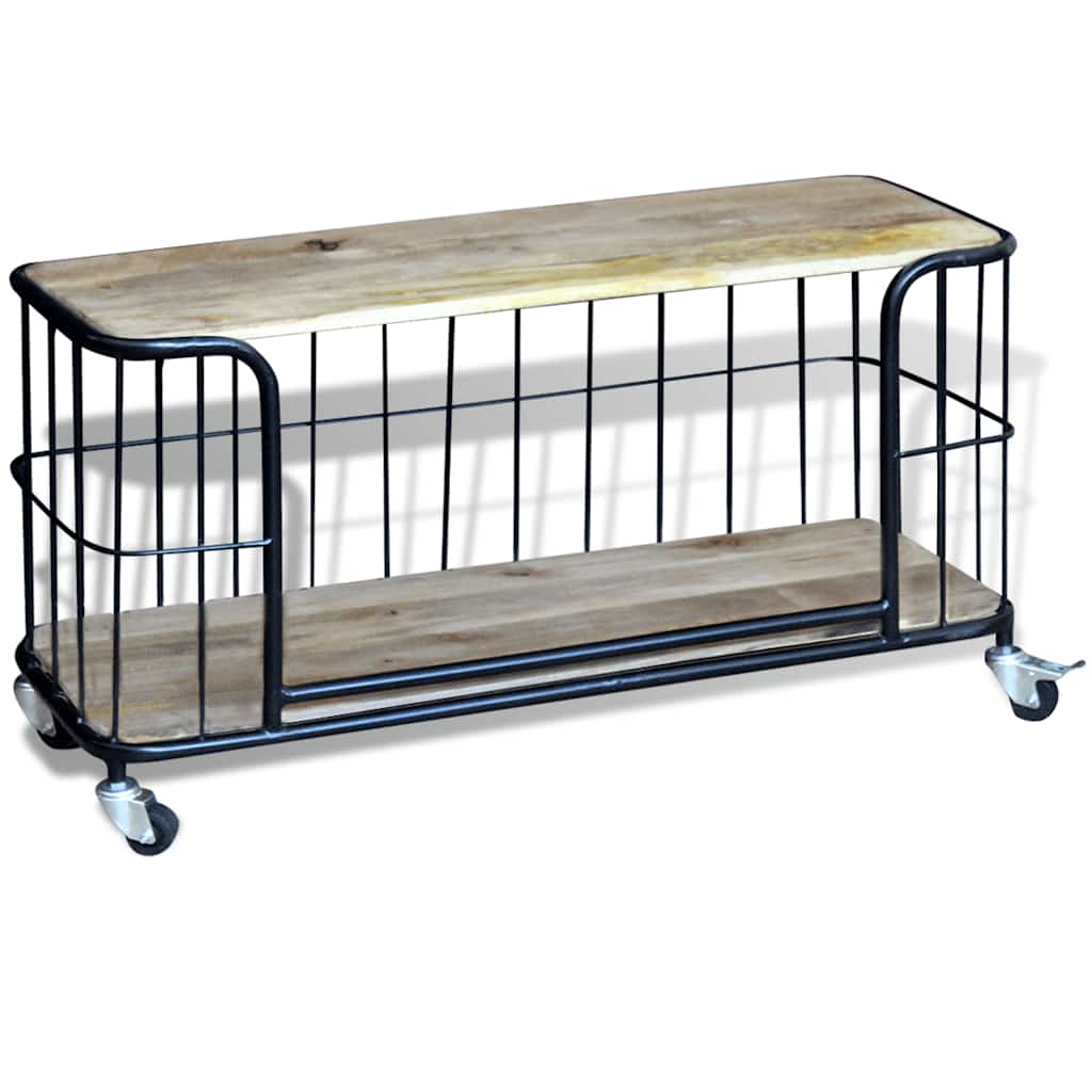 243301 vidaXL TV Cabinet Solid Mango Wood 100x40x45 cm